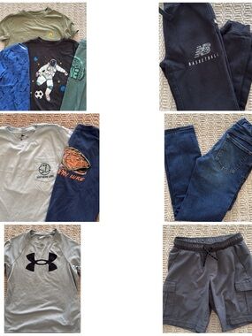 6/7 Kids Mixed Clothing Lot - Assorted Tees, Jeans, Shorts, Sweatpants